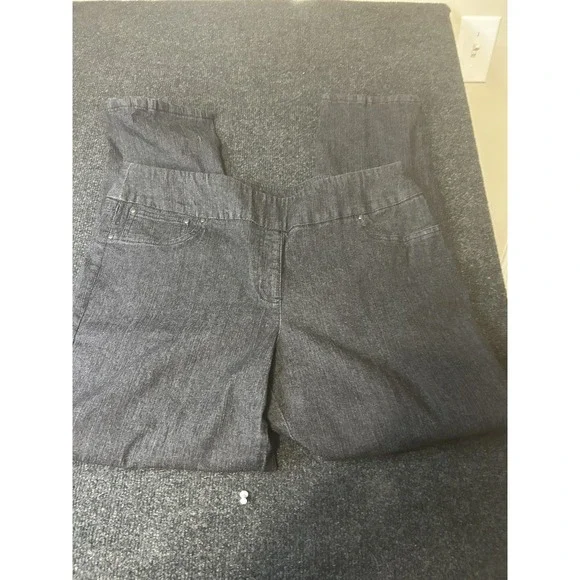 Ruby Rd Denim Jeans Womens Pants Pull On Comfort Stretch Casual Trousers - Picture 2 of 6